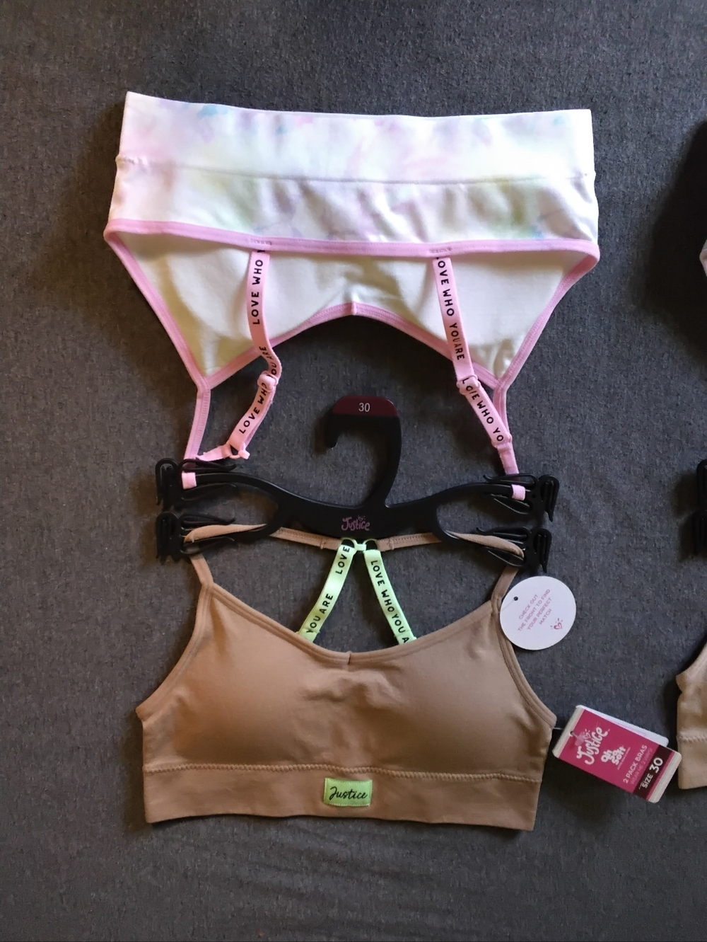Justice Girls Training Bra Bundle Size 30 NWT Seamless Racerback 2-Pack - Picture 2 of 4